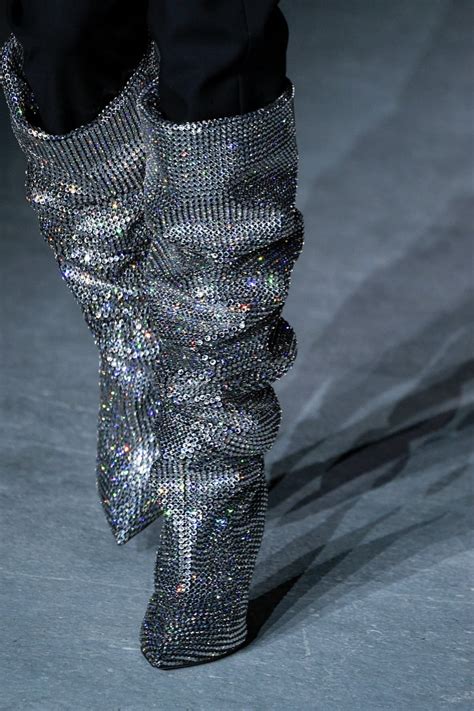 ysl boots glitter|ysl saint laurent boots.